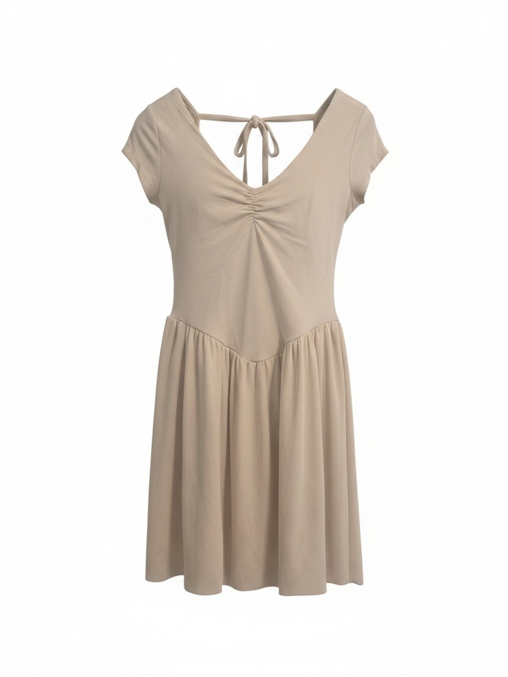 Primark Beige V-Neck Tie-Back Maxi Dress